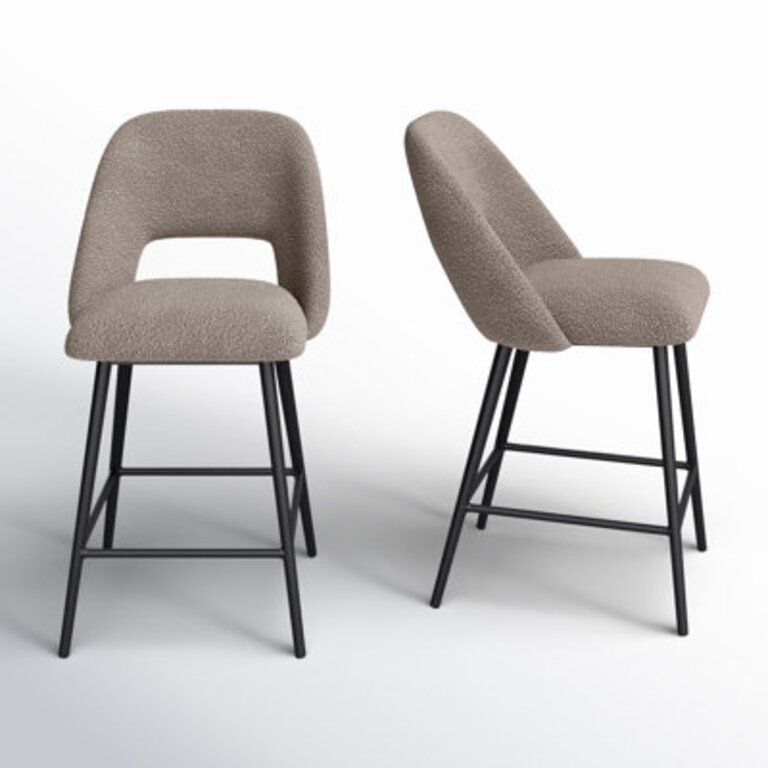 Canyon 23" Short Stool Seat Height: Counter, Color: Grey