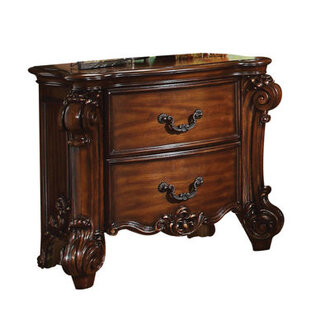 Valmonte 2-Drawer Nightstand with Handles Color: Cherry