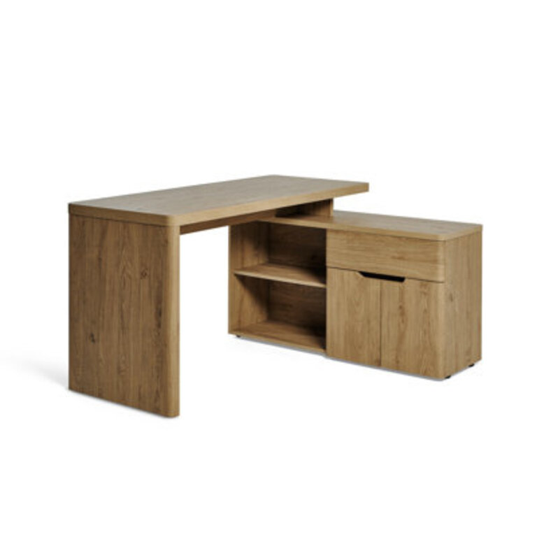 Cuuba Libre L-Shape Desk Color: Montana Oak