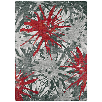 Teekam Red/Gray Area Rug Rug Size: Rectangle 10' x 14'