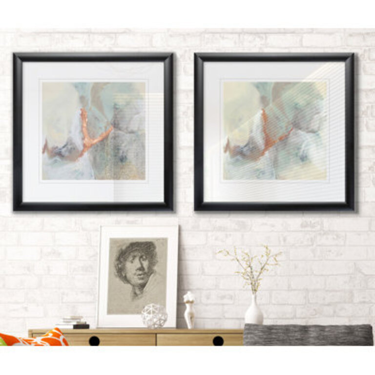 'Copper River I' 2 Piece Framed Print Set Frame Color: Black Framed