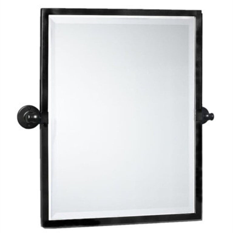 Blakley Modern & Contemporary Beveled Bathroom / Vanity Mirror Size: 24" x 22", Finish: Matte Black