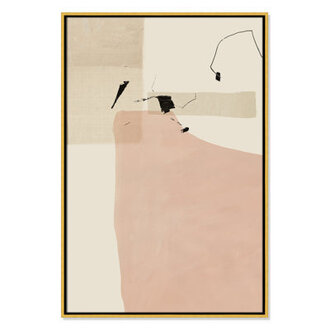 Soft Tempo - Floater Frame Painting on Canvas Frame Color: Gold Framed, Size: 37.5" H x 25.5" W