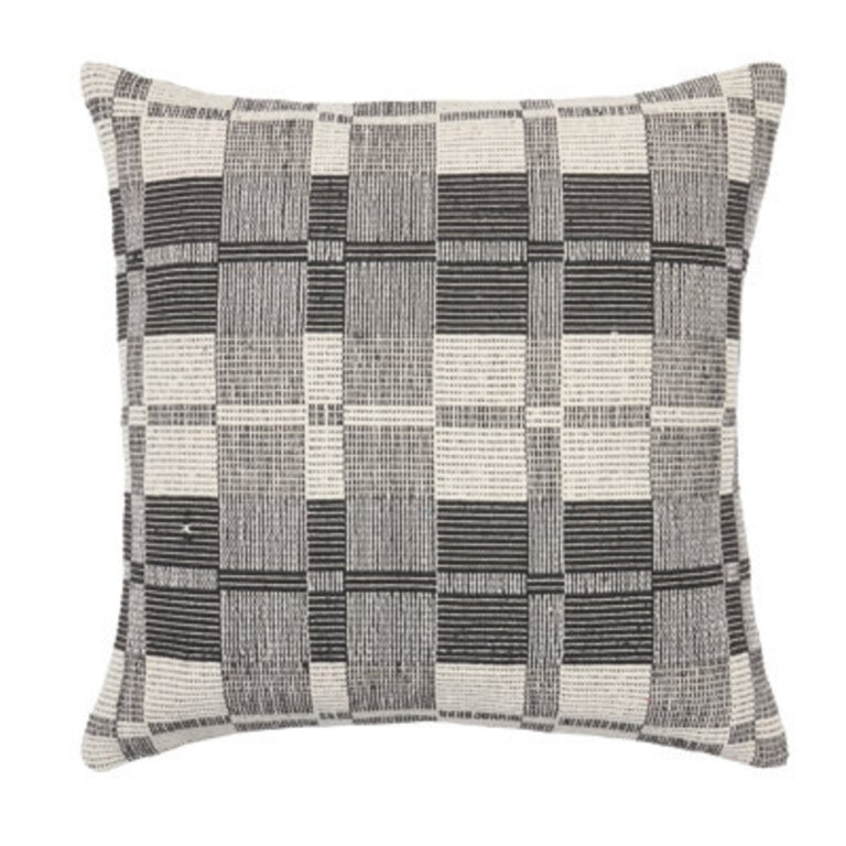 Milana 100% Cotton Throw Square Pillow Cover & Insert Fill Material: Down