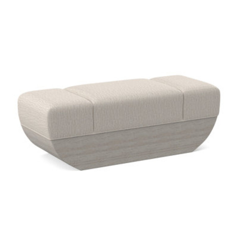 Ark Upholstered Bench Color/Pattern: White Caps Fog Viscose, Frame Color: Bisque
