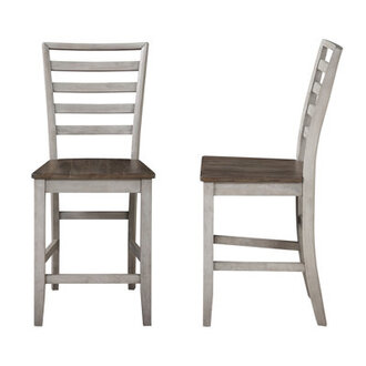 Alohna Solid Wood 24" Counter Stool Set of 2