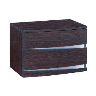 Eneri 2 - Drawer Solid Wood Nightstand Color: Wenge