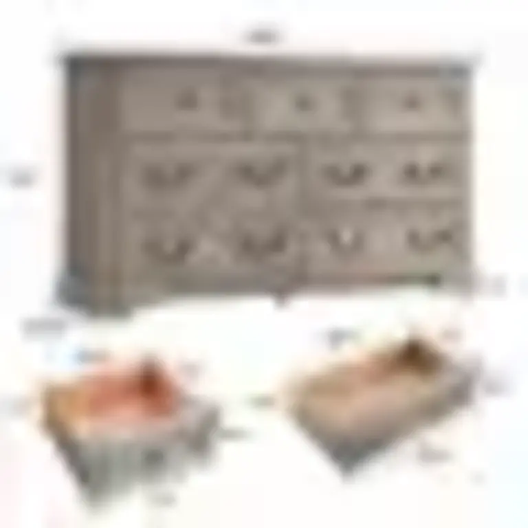 Armaan Vintage Farmhouse 7 Drawers Dresser Color: Light Rustic Oak