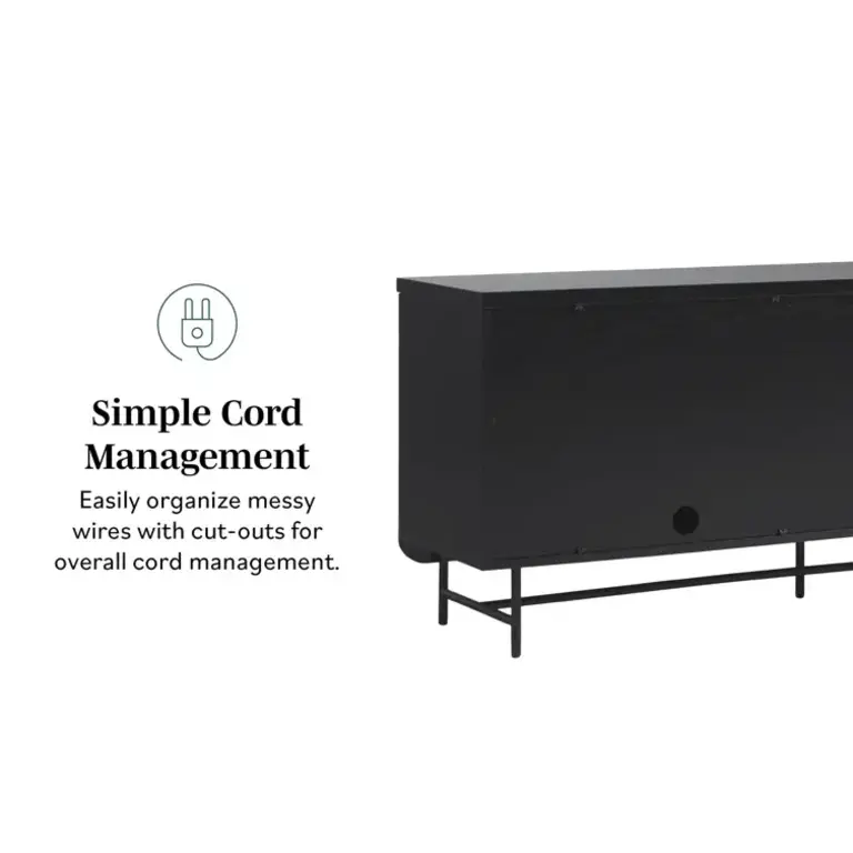Ludlow Reeded 4-Door Sideboard Color: Black