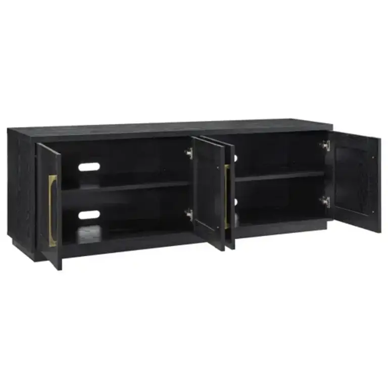 Aizen TV Stand for TVs up to 78" Color: Black Grain