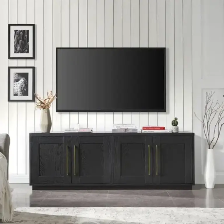 Aizen TV Stand for TVs up to 78" Color: Black Grain