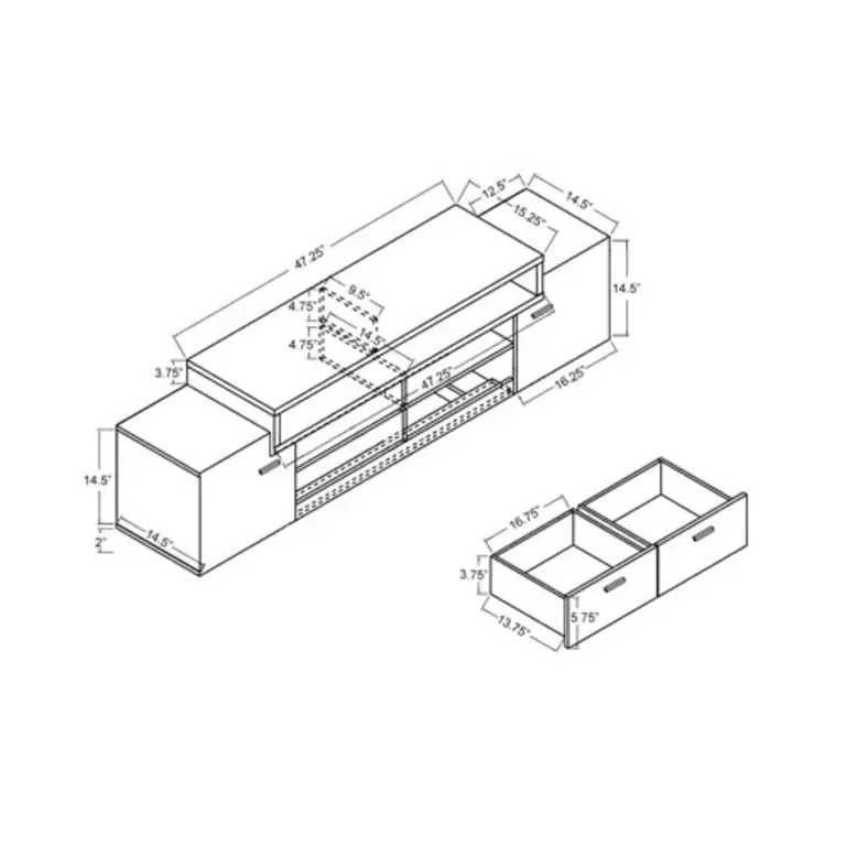 Aston TV Stand for TVs up to 43" Color: Black