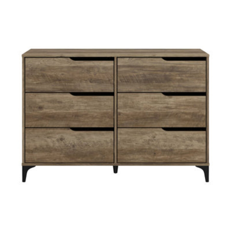 Norcross 6 Drawer 46.5'' W Double Dresser Color: Knotty Oak