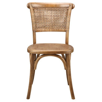 Dain Cane Side Chair Color: Brown