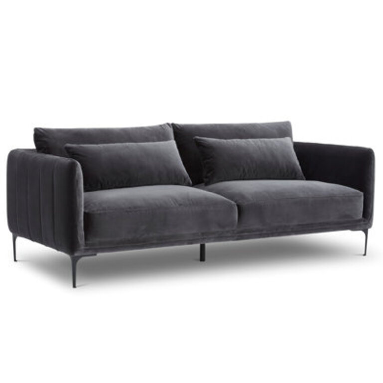 Rae 85'' Upholstered Sofa Upholstery Color: Falkirk Gray Velvet
