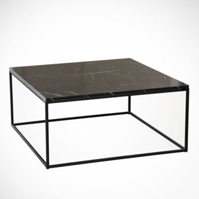 Poly Frame Coffee Table, Black Marble