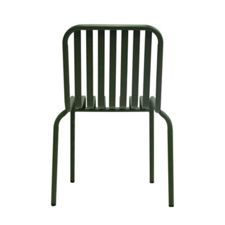 Abra Stacking Patio Dining Side Chair Frame Color: Dark Green
