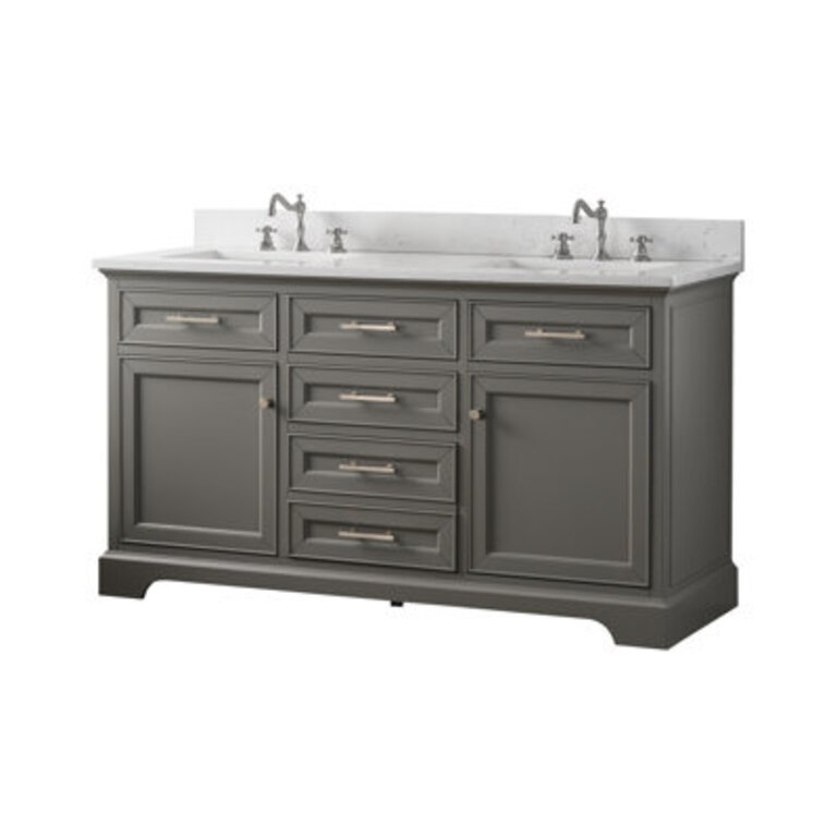Currahee 60" Double Bathroom Vanity Set Base Finish: Gray