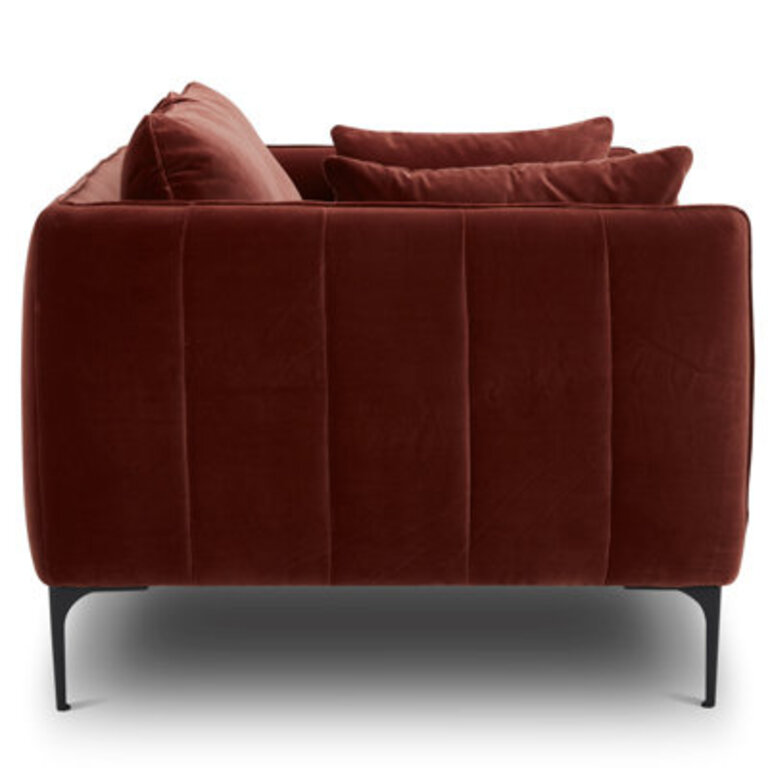 Rae 60'' Upholstered Loveseat Upholstery Color: Falkirk Reddish Brown Velvet