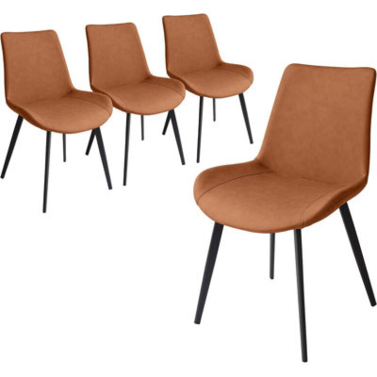 Stackable 32.4"H Modern Upholstered Dining Chairs, Faux Leather Back with Steel Legs  Upholstery Color: Gray (Set of 3)