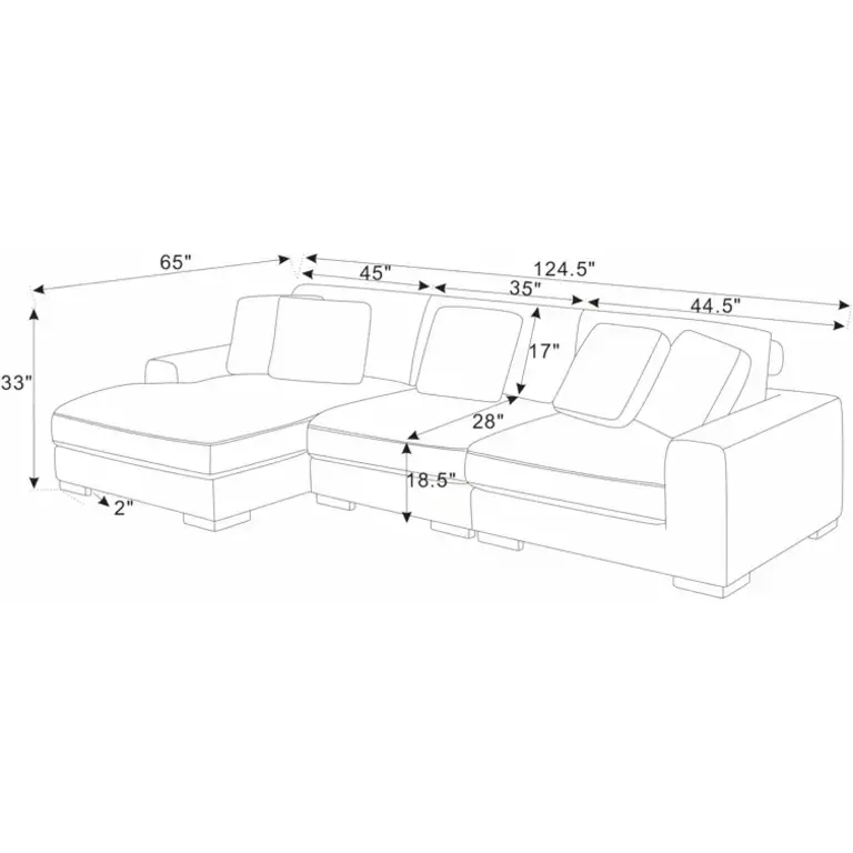 Gwendalynn 124.5" Wide Sofa and Chaise Body Fabric: Dark Green Corduroy, Orientation: Left Hand Facing