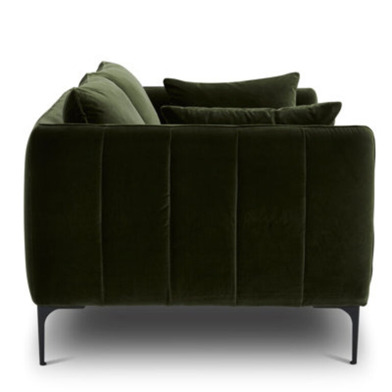 Rae 60'' Upholstered Loveseat Upholstery Color: Military Green Velvet