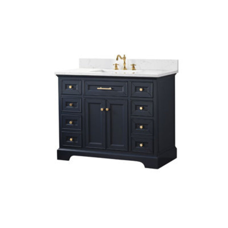 Currahee 42" Single Bathroom Vanity Set Base Finish: Indigo Blue