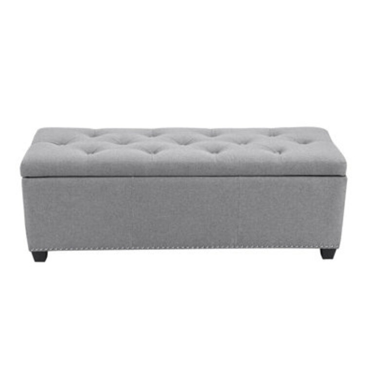 Anitria Fabric Flip Top Storage Bench Color/Pattern: Gray