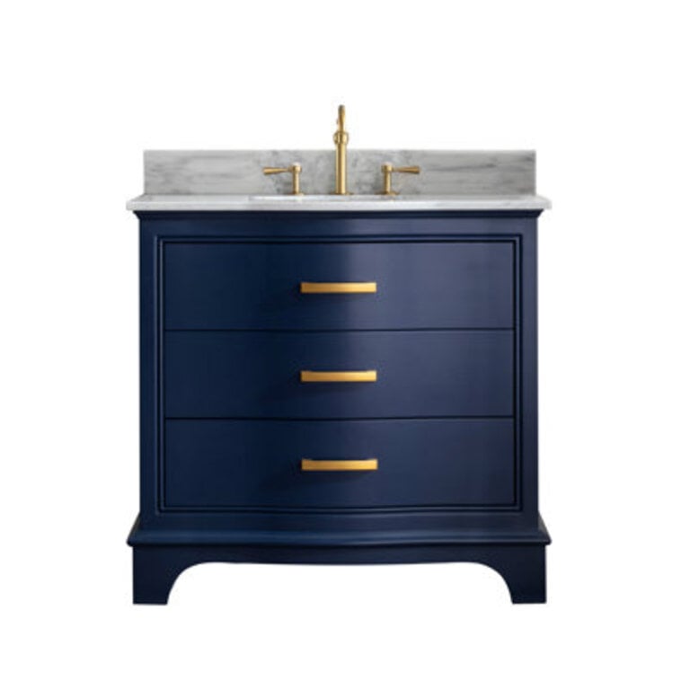 Goleta 36" Single Bathroom Vanity Set Base Finish: Navy Blue