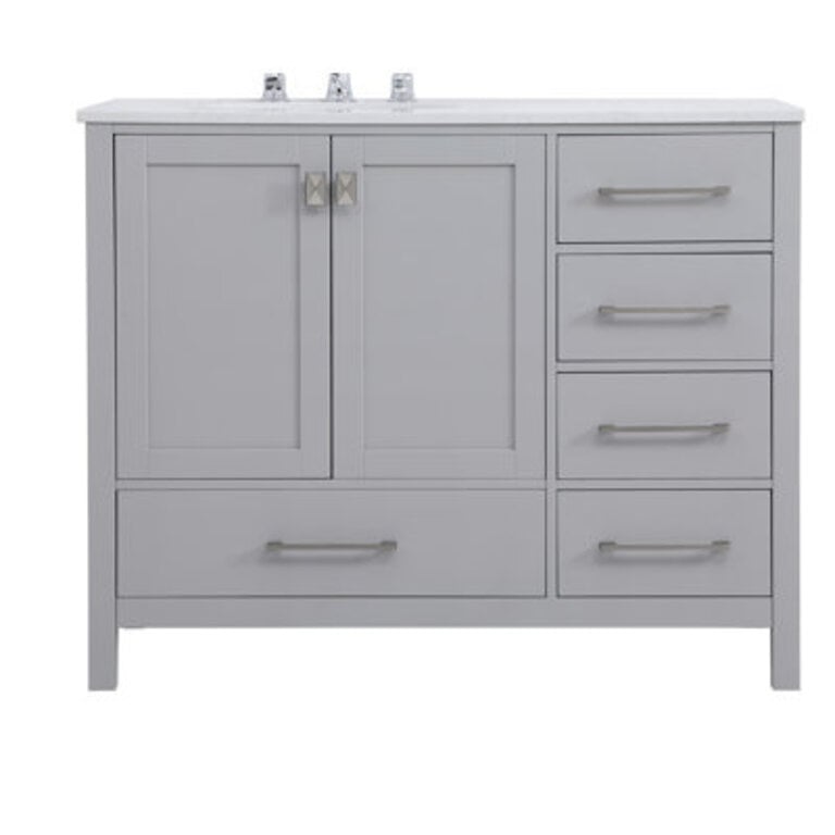 Arwyn 42" Single Bathroom Vanity Set Base Finish: Gray