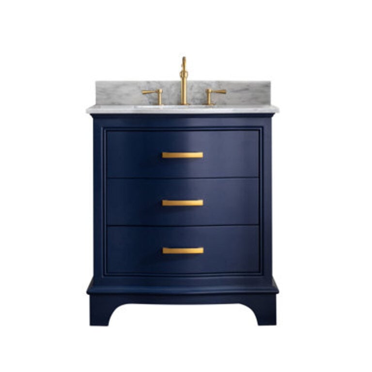 Goleta 30" Single Bathroom Vanity Set Base Finish: Navy Blue