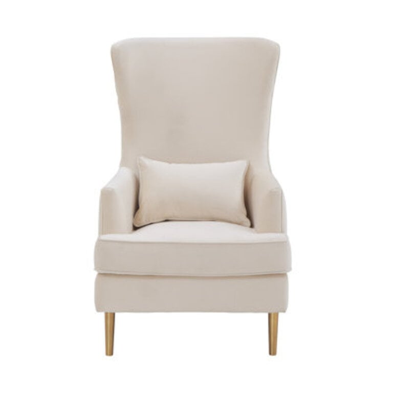 Kirksville 31 inches Wide Wingback Chair Fabric: Cream Fabric