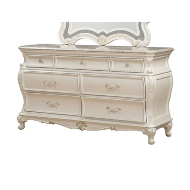 Gadson 7 Drawer 66" W Dresser Color: Pearl White