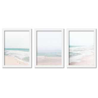 Bright Aerial Ocean by Tanya Shumkina - 3 Piece Picture Frame Photograph Set
