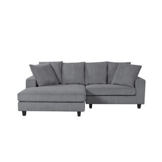Amiin 2 - Piece Upholstered Sectional Body Fabric: Light Gray Corduroy, Orientation: Left Hand Facing