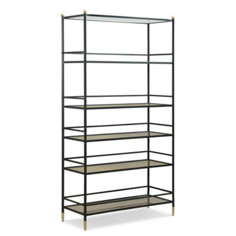 Thomas O'Brien 81" H x 43.5" W Metal Etagere Bookcase
