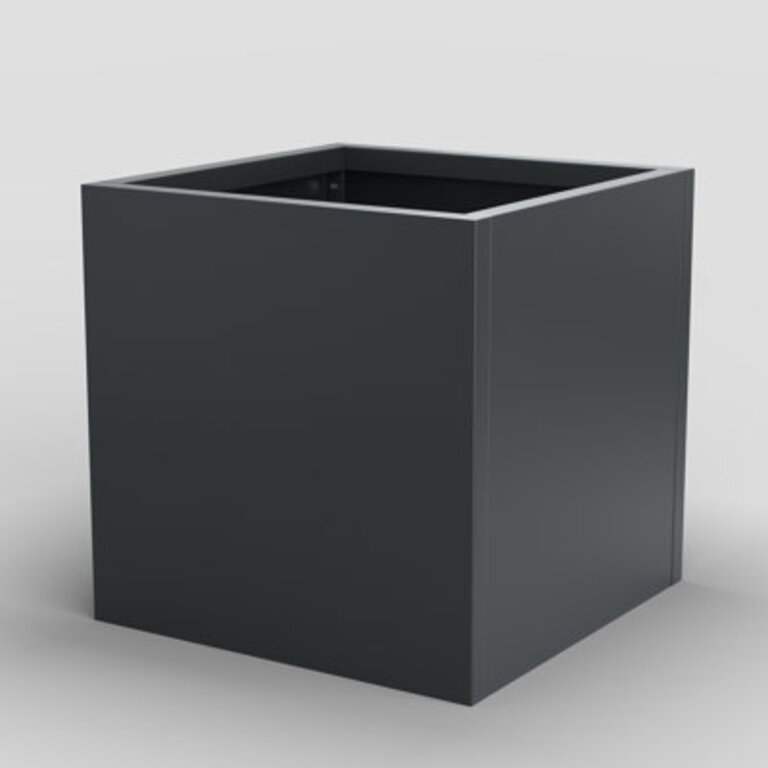 Powder-Coated Aluminum Planter Box Color: Black, Size: 20" H x 20" W x 20" D