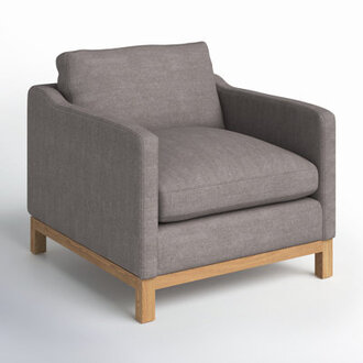 Cami Upholstered Armchair Fabric: Charcoal Cami Upholstered Armchair Fabric: Charcoal