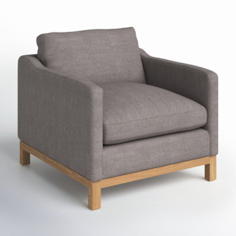 Cami Upholstered Armchair Fabric: Charcoal