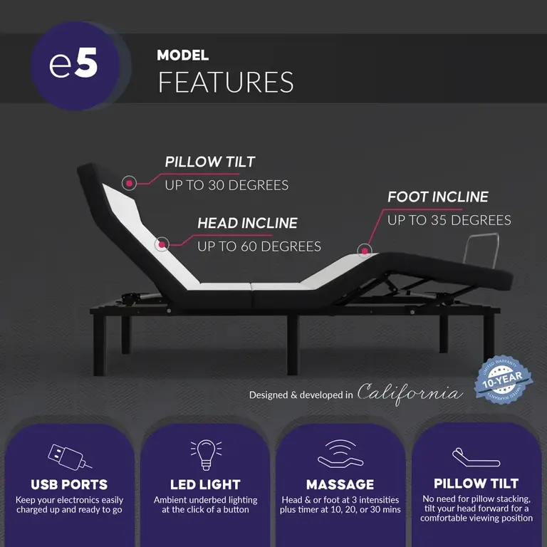 14" Massaging Zero Gravity Adjustable Bed with Wireless Remote Size: Twin Long