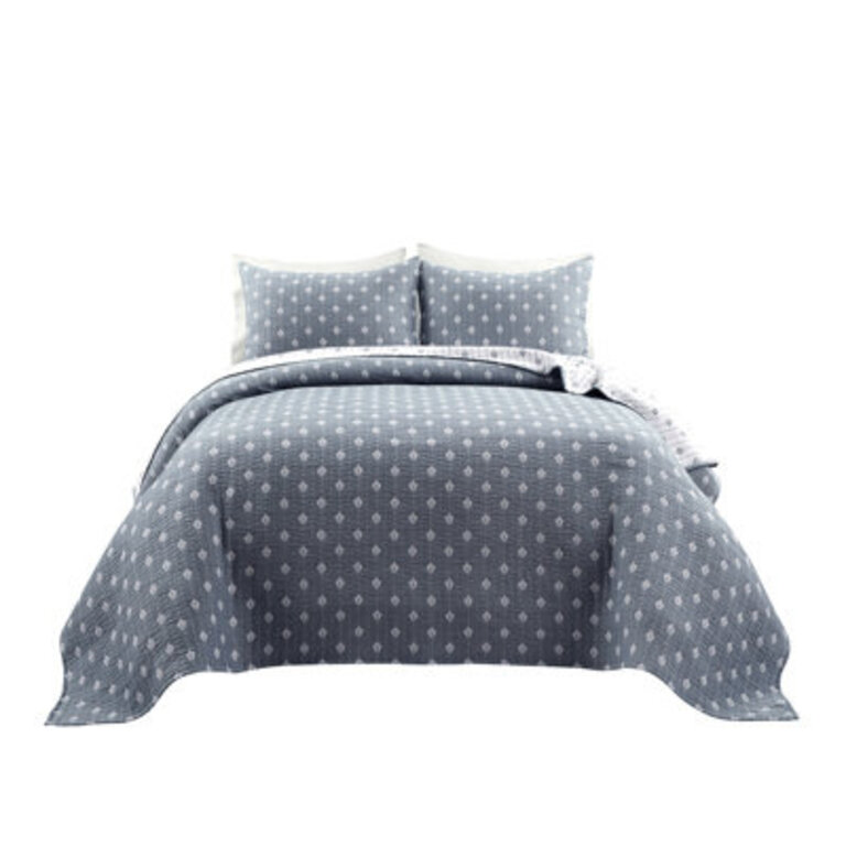 Willards Standard Cotton Reversible 3 Piece Quilt Set