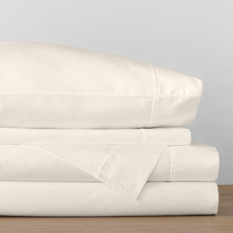 Hayward Egyptian Cotton Sateen Sheet Set Size: Queen, Color: Sand