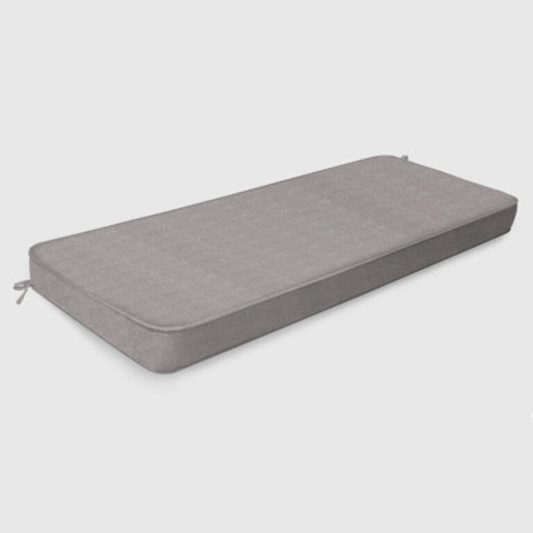 Premium 4" Bench Seat Cushion Bay Window Cushion Customizable for Indoor/Outdoor Use Cushion Size: 32" x 12", Cushion Color: Light Gray