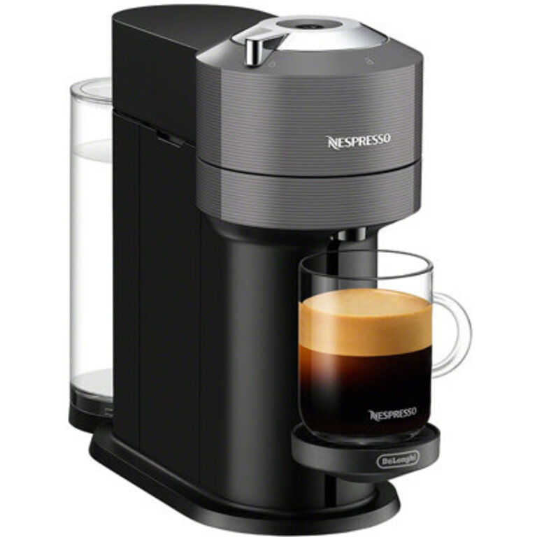 Nespresso Vertuo NEXT Coffee and Espresso Machine by De'Longhi with Aeroccino Milk Frother Color: Gray