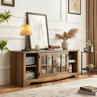 Sullivan 58" TV Stand Color (Base/Top): Brown, Size: 22"H x 58"L x 15.4"W