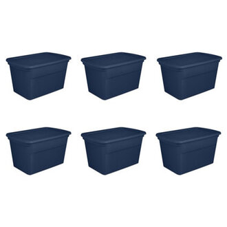 Sterilite 30 Gallon Plastic Stackable Storage Tote Container Box