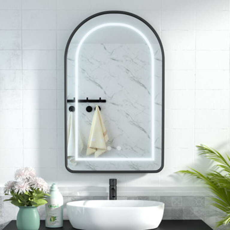 Chazael 19.7'' W 31.5'' H Medicine Cabinet Mirror Finish: Black