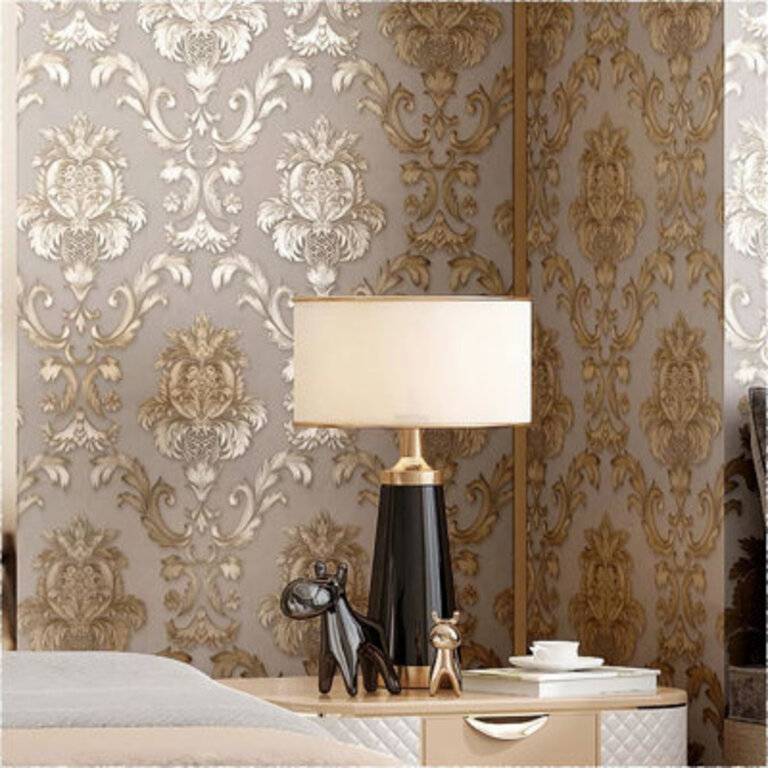 Deakyne Textured Luxury Classic Damask Wallpaper Home Decor Wall Paper Roll