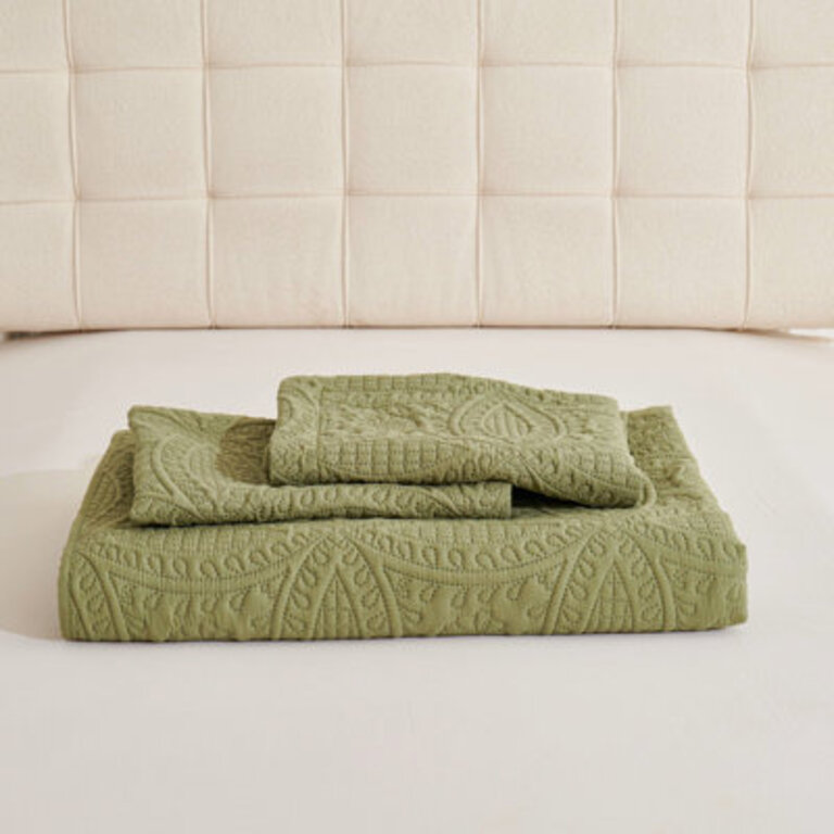 3 Piece Coverlet Bedspread Set Reversible Floral Pattern