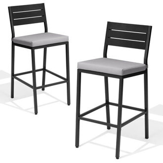 Metal Outdoor 268 Counter Stool with Cushion